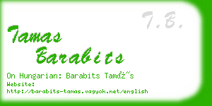 tamas barabits business card